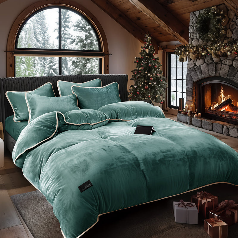 The Kefalonia Luxe Velvet Bedding Set