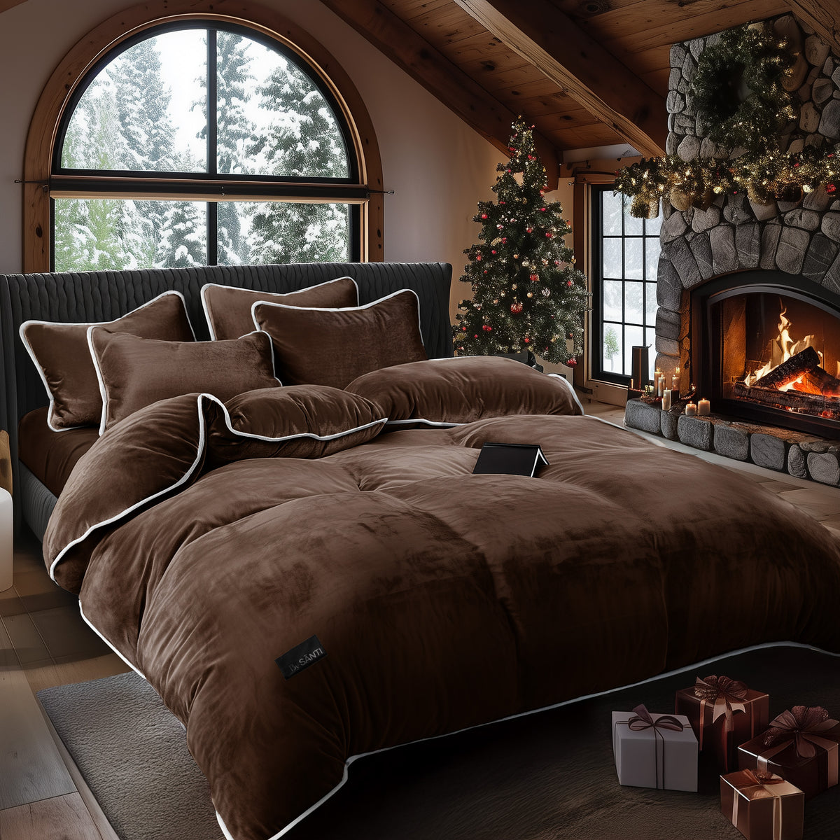 Soft plush winter bedding set with cloud-like texture